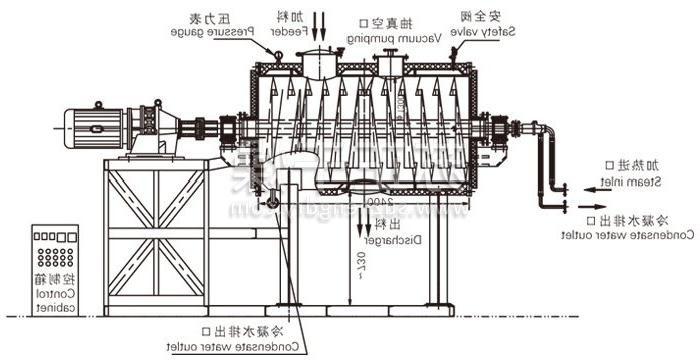 真空耙式干燥机结构示意图